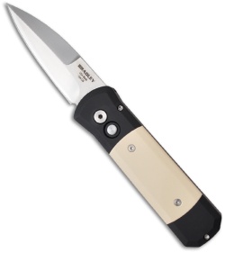 Bradley / Protech Underboss Automatic Knife Ivory Micarta (3.25" Satin) 17051