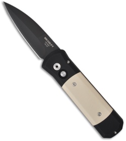 Bradley / Protech Underboss Automatic Knife Ivory Micarta (3.25" Black) 17051BT