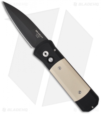 Bradley / Protech Underboss Automatic Knife Ivory Micarta (3.25" Black) 17051BT