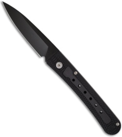 Dalton Warcom Black Automatic Knife (3.75" Black Plain) #14