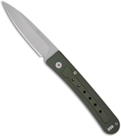 Dalton Warcom Green Automatic Knife (3.75" Bead Blast Plain) #99