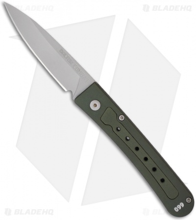 Dalton Warcom Green Automatic Knife (3.75" Bead Blast Plain) #99