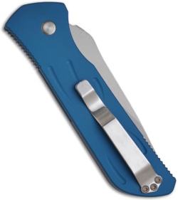 DKD Blue Python Automatic Knife (3.25" Satin Plain)