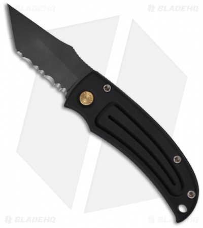 GT Knives Mini GT Tanto Automatic Knife  (1.9" Black Serr)