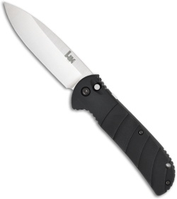 H&K 14700 Automatic Drop Point Knife (3.75" Stonewash Plain) 14700