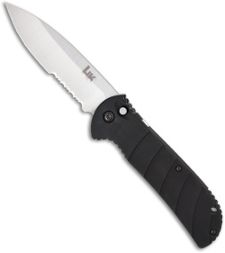 H&K 14700 Automatic Drop Point Knife (3.75" Stonewash Serr) 14700S