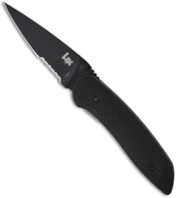 H&K Scorch Automatic Knife DA Spear-Point (3.16" Black Serr) 14975SBK
