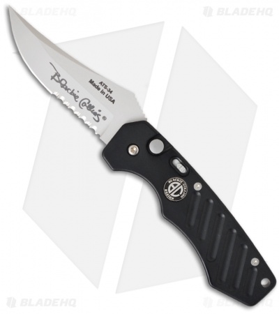 Meyerco Blackie Collins Tactical Automatic Knife Clip Point (3.38" Serr) USA