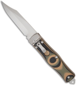 Microtech OSS Cobra Bowie Knife Auto Lever Lock Camo G10 (3.75" Bead) 137-7CM