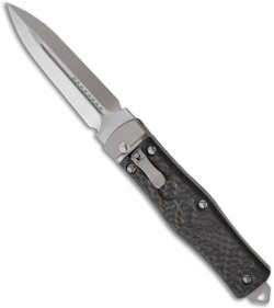 Microtech OSS Cobra Knife Auto Lever Lock Carbon Fiber (3.75" Stonewash) 136-10
