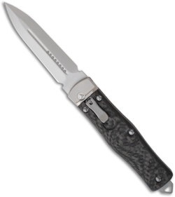 Microtech OSS Cobra Knife Auto Lever Lock Carbon Fiber (3.75" Bead Blast) 136-7