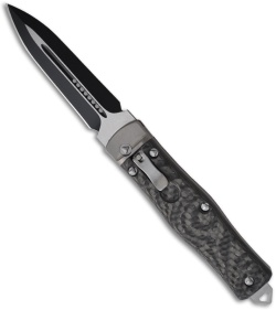 Microtech OSS Cobra Knife Auto Lever Lock Carbon Fiber (3.75" Black) 136-1