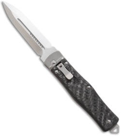 Microtech OSS Cobra Knife Auto Lever Lock w/ Carbon Fiber (3.75" Satin) 136-4