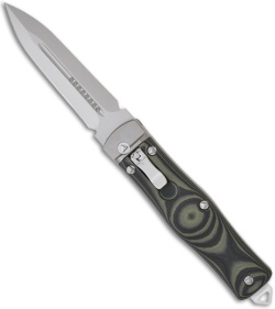Microtech OSS Cobra Knife Auto Lever Lock Green G10 (3.75" Bead Blast) 136-7GR