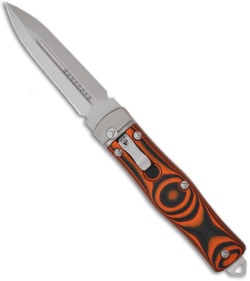 Microtech OSS Cobra Knife Auto Lever Lock Orange G10 (3.75" Bead Blast) 136-7OR
