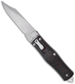 Microtech OSS Cobra Bowie Knife Auto Lever Lock Red G10 (3.75" Bead) 137-7RD