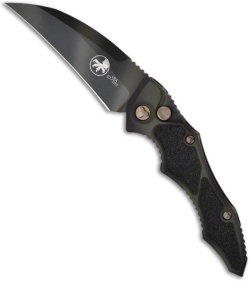 Microtech Green Camo Kestrel Automatic Knife (3.95" Plain) 131-1GC