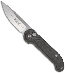 Microtech Gray LUDT Automatic Knife (Satin PLN) 135-4GY