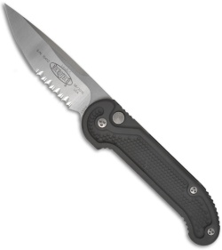 Microtech Gray LUDT Automatic Knife (Stonewash SER) 135-11GY