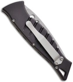 Piranha Amazon Black Automatic Knife (3.45" Bead Blast Serr)