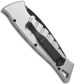 Piranha Amazon Silver Automatic Knife (3.5" Black Plain)