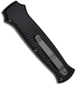 Piranha Bodyguard Black Automatic Knife (Bead Blast PLN)