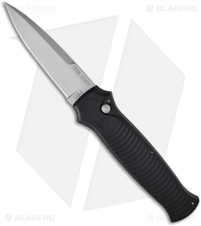 Piranha Bodyguard Black Automatic Knife (Bead Blast PLN)