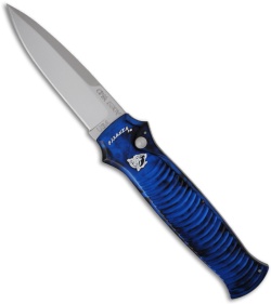 Blue Piranha Bodyguard Automatic Knife (Bead Blast PLN)