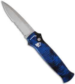 Blue Piranha Bodyguard Automatic Knife (Bead Blast SER)