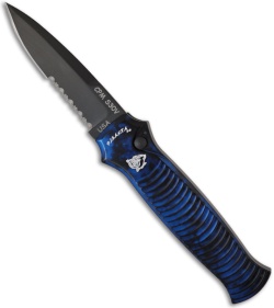 Piranha Bodyguard Automatic Knife Blue Tactical (Black SER)