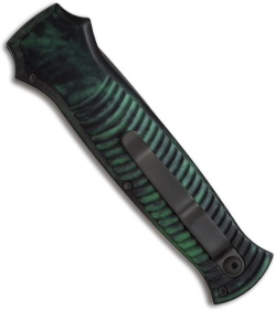 Piranha Bodyguard Green Tactical  Automatic Knife (Black SER)