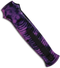 Piranha Bodyguard Automatic Knife Plum Tactical (3.35" Black Plain)