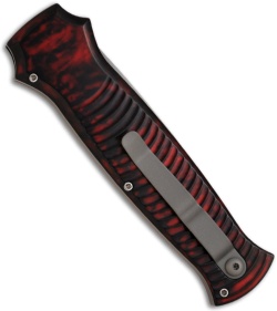 Piranha Red Bodyguard Automatic Knife (3.3" Bead Blast Serr)