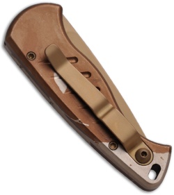 Piranha Fingerling Desert Camo Automatic Knife (2.6" Bronze Plain)