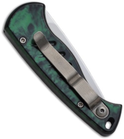 Piranha Fingerling Green Automatic Knife (2.5" Mirror Serr)