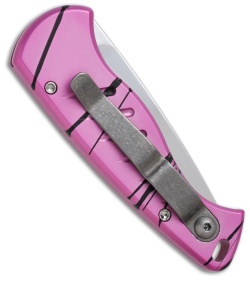 Piranha Fingerling Hot Pink Automatic Knife (2.5" Mirror Plain)