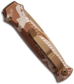 Piranha Mini-Guard Desert Camo Automatic Knife (2.9" Bronze Plain)
