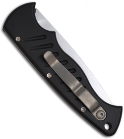 Piranha Black P-1 Pocket Automatic Knife (3.2" Mirror Serr)