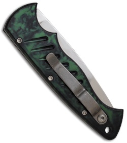 Piranha Green P-1 Pocket Automatic Knife (3.2" Mirror Plain)