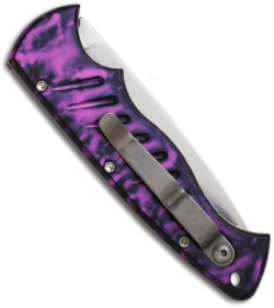 Piranha Plum P-1 Pocket Automatic Knife (3.2" Mirror Serr)