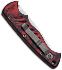 Piranha Red P-1 Pocket Automatic Knife (3.2" Mirror Serr)