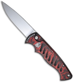 Piranha Red P-1 Pocket Automatic Knife (3.2" Mirror Plain)