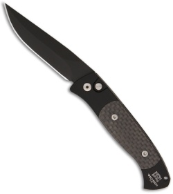 Protech Small Brend 2 Automatic Knife w/ Carbon Fiber (2.9" Black Plain) 1205