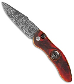 Protech Elishewitz Doru Custom Splash Prototype Automatic Knife (3.5" Damascus)