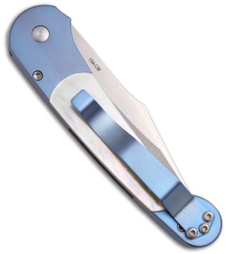 Protech Custom Titanium Monaco Automatic Knife w/ Gold Lip Pearl (3.3" Satin)