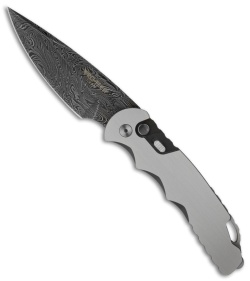 Protech TR-4 Steel Custom Tactical Response Knife (4" Crist Damascus)