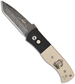 Emerson Protech G3 Custom CQC-7 Automatic Knife w/ Ivory Micarta (Damascus)