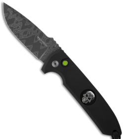 Protech Les George Rockeye Skull USN GV Automatic Knife (3.375" Damascus)
