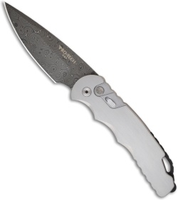 Protech Steel Custom TR-4 Tactical Response Automatic Knife (4" Damascus)