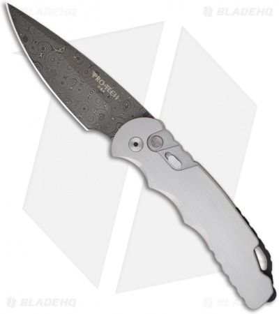 Protech Steel Custom TR-4 Tactical Response Automatic Knife (4" Damascus)